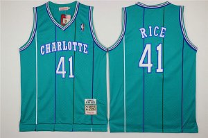 Maillot De Basket Charlotte Hornets Glen Rice 41 Engrener Retro Vert